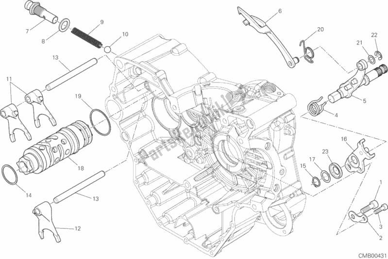 All parts for the Shift Cam - Fork of the Ducati Monster 821 Dark Brasil 2016